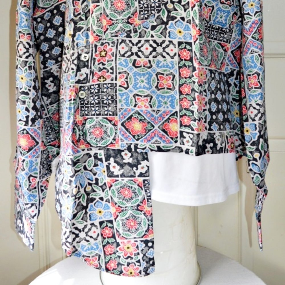 DESIGNED MANUFACTURED IN SOUTH AFRICA VINTAGE LONG SHIRT HANDMADE CUSTOM PRINTED
